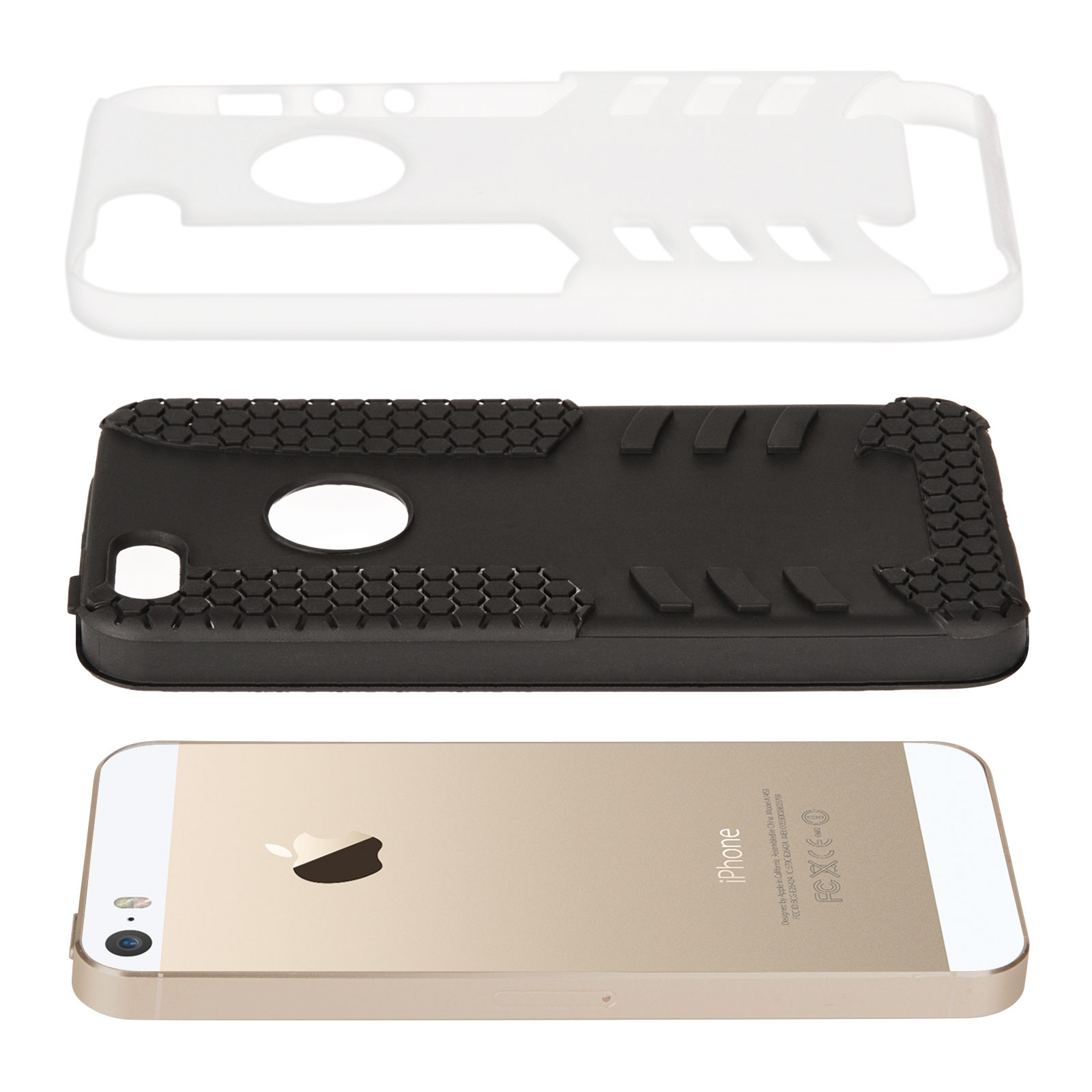 YouSave iPhone 5 / 5S / SE Border Combo Case - White