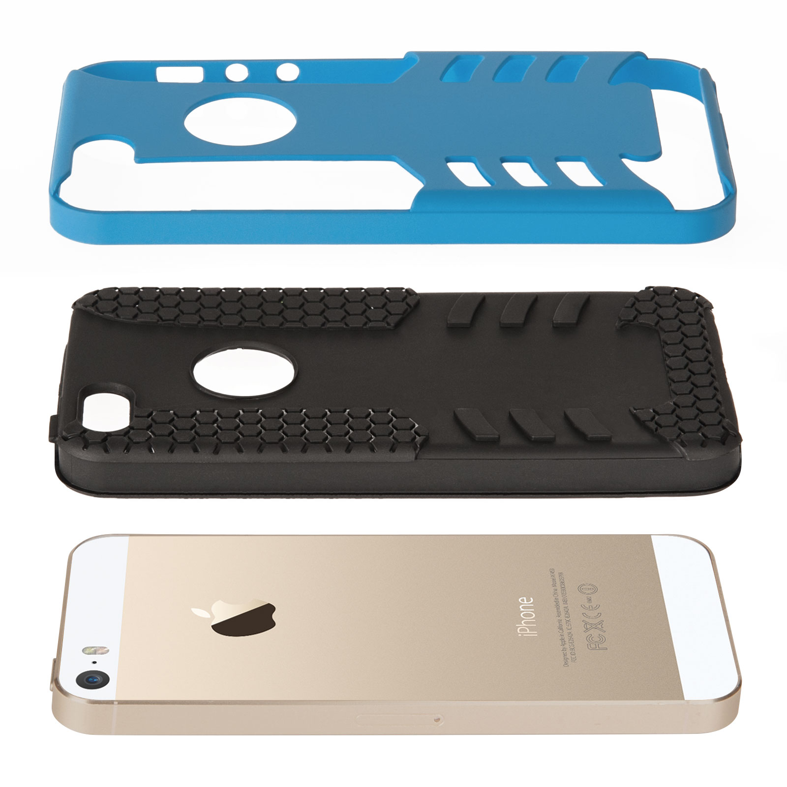 YouSave iPhone 5 / 5S / SE Border Combo Case - Blue