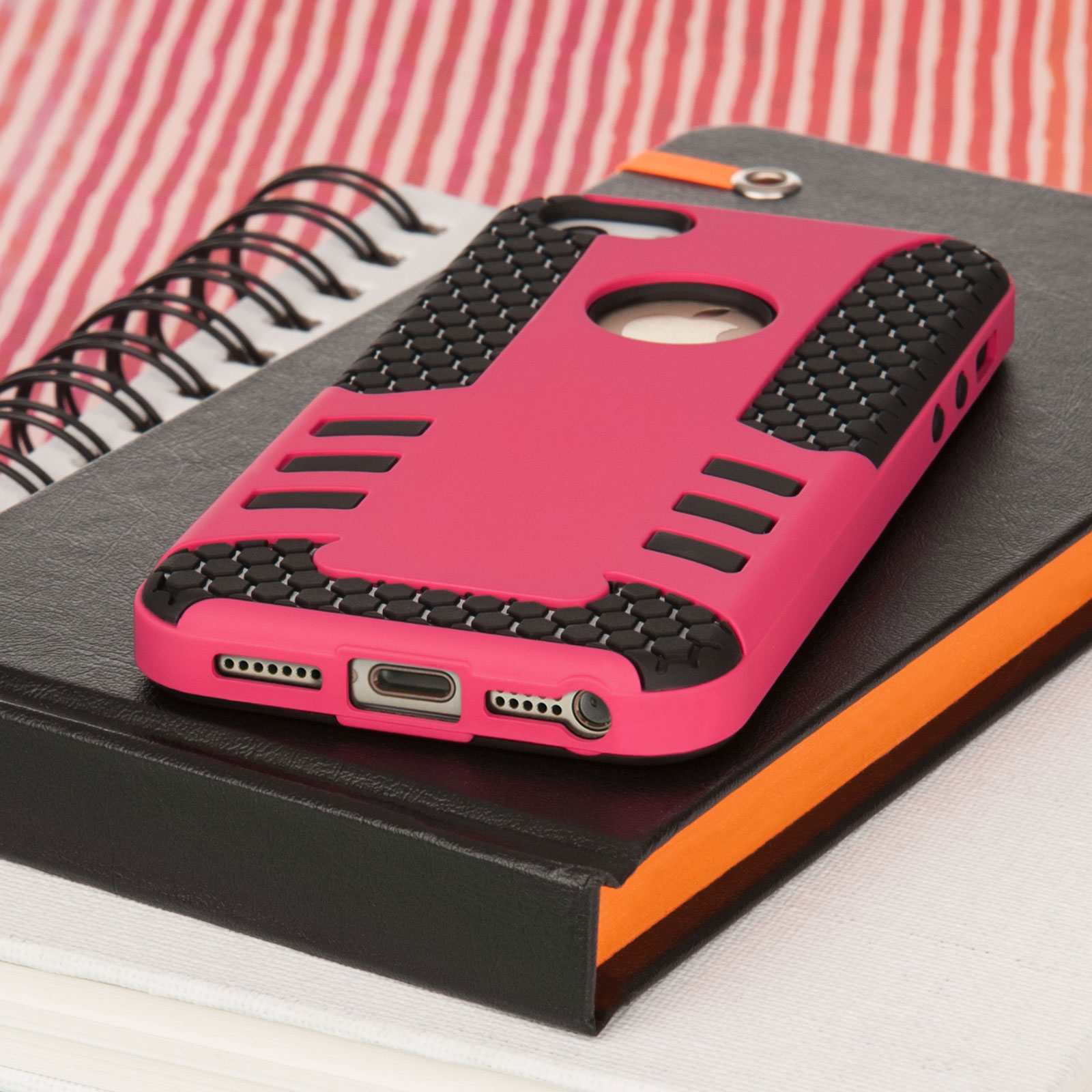 YouSave iPhone 5 / 5S / SE Border Combo Case - Hot Pink