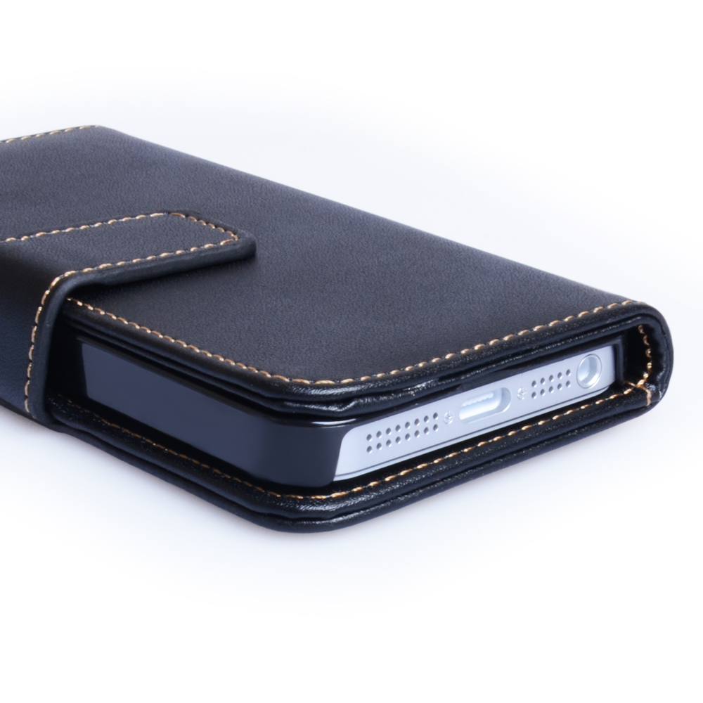 YouSave Accessories iPhone 5C Leather Effect Wallet Case - Black