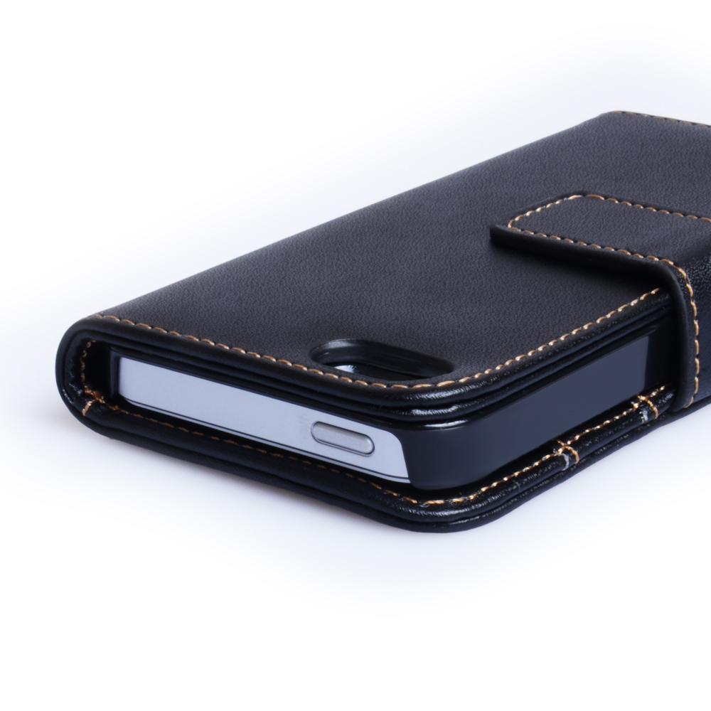 YouSave Accessories iPhone 5C Leather Effect Wallet Case - Black