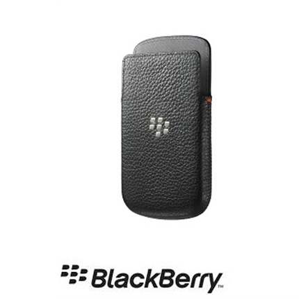 Blackberry Q5 Official Black Real Leather Pocket Case
