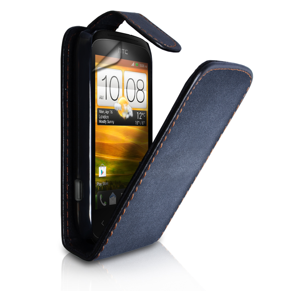 YouSave Accessories HTC Desire C Leather Effect Flip Case - Black