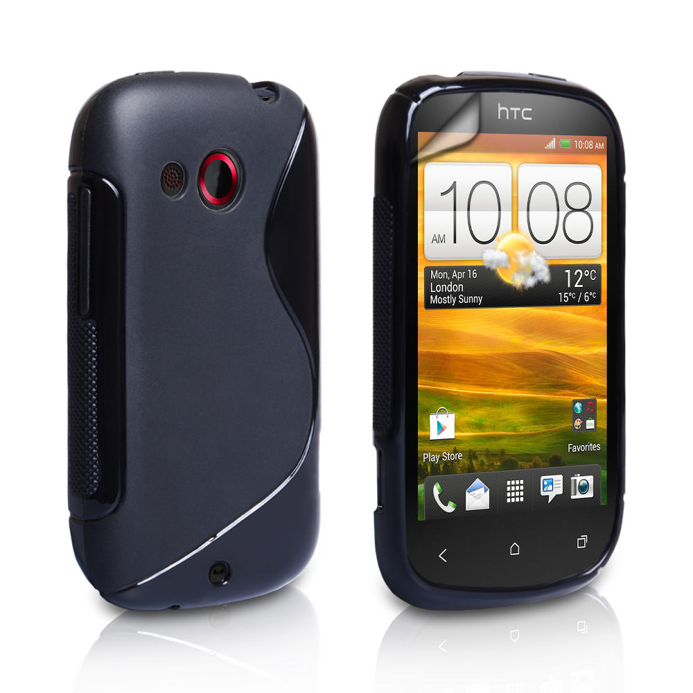 YouSave Accessories HTC Desire C S Line Gel Case - Black