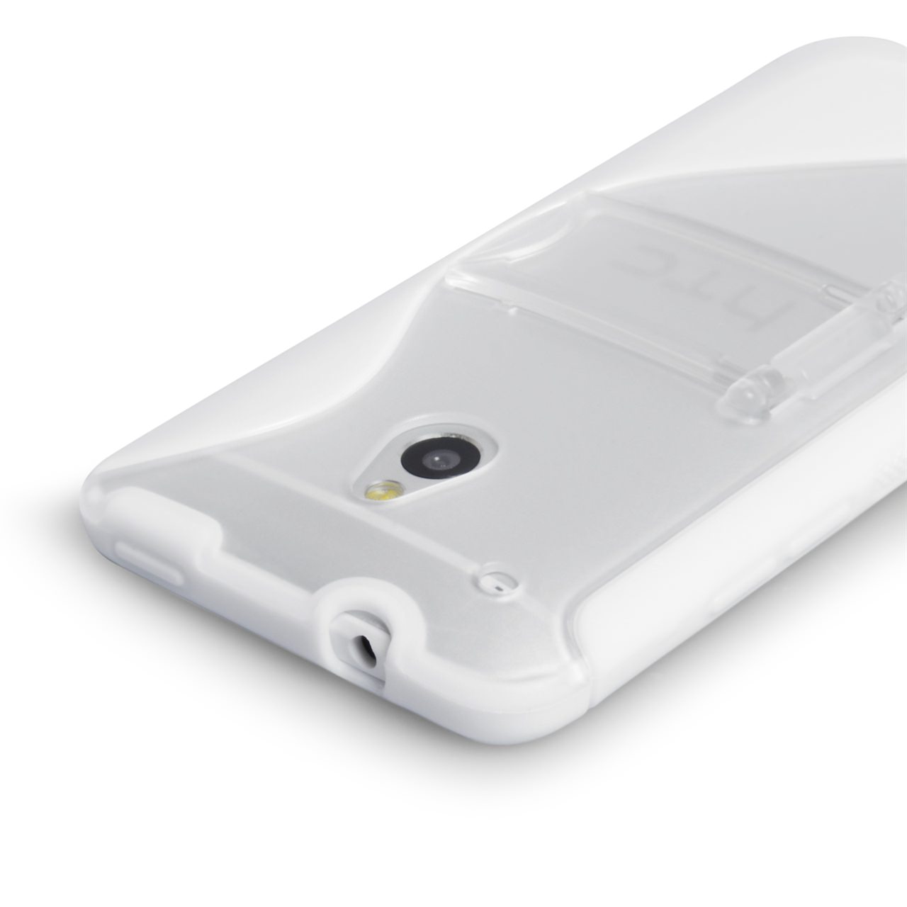 Caseflex HTC One Mini Gel Stand Case - White