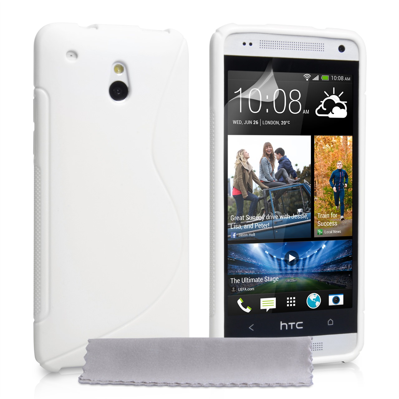 Caseflex HTC ONE Mini Silicone Gel S-Line Case - White
