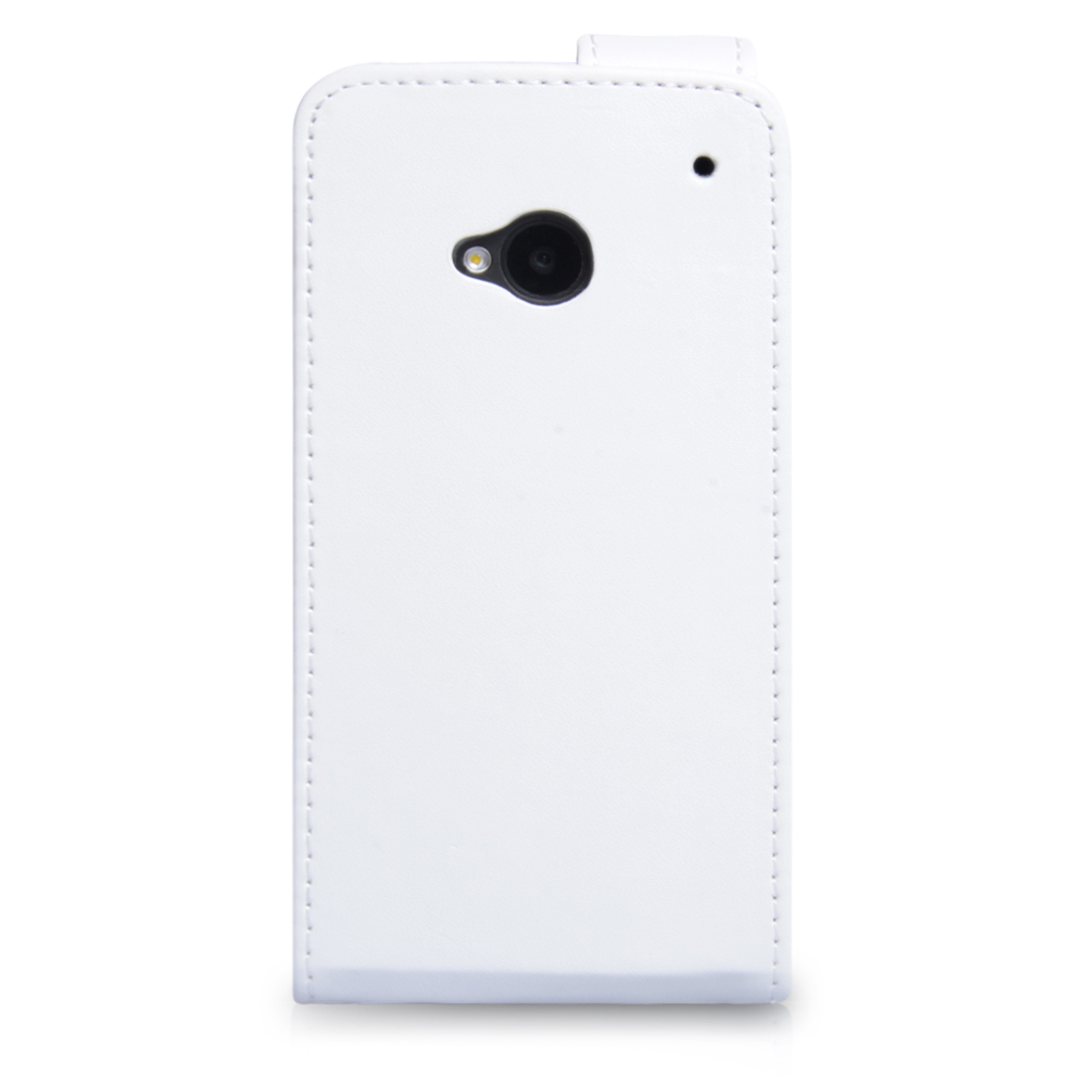 YouSave Accessories HTC One Leather Effect Flip Case - White