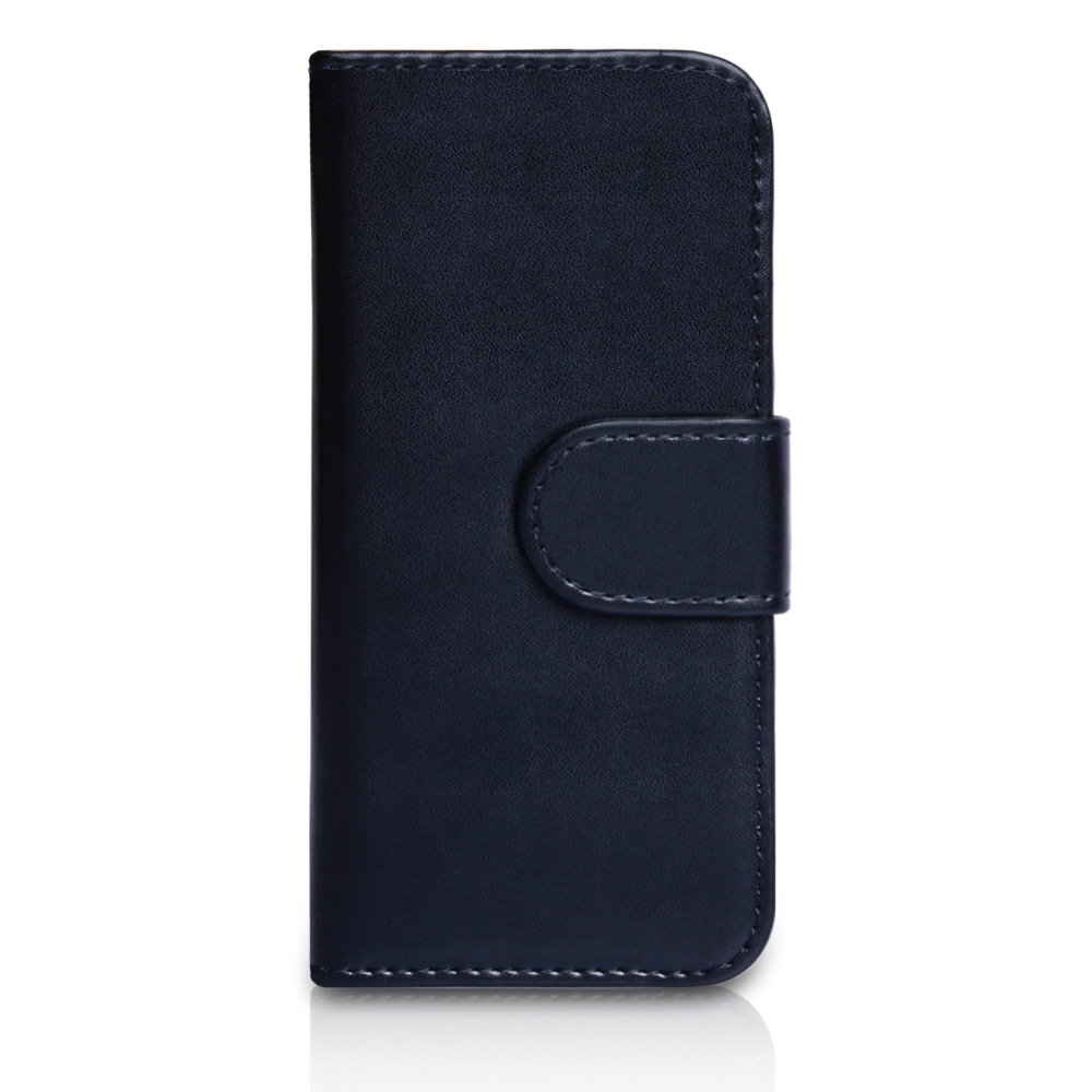 Caseflex iPhone 5 / 5S Real Leather Stand Wallet Case - Black