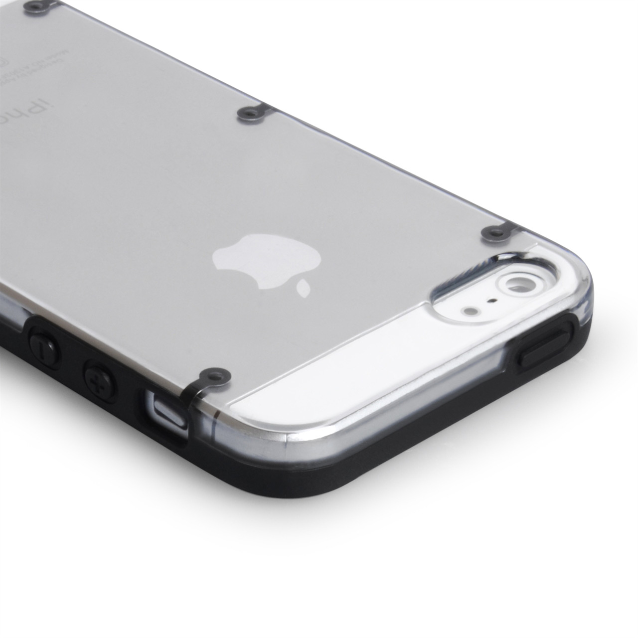 YouSave iPhone 5 / 5S 6 Dot Design Hard Hybrid Case - Black