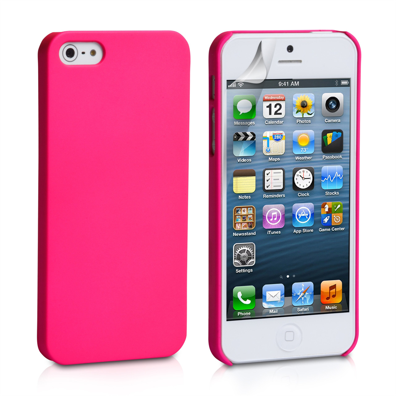 YouSave Accessories iPhone 5 / 5S Hard Hybrid Case - Hot Pink