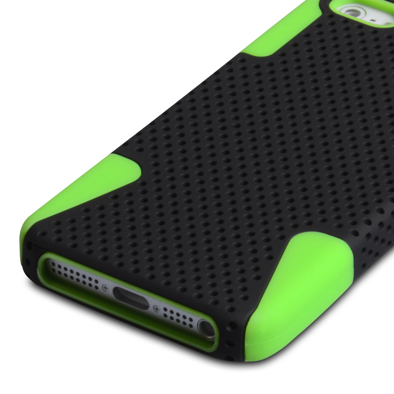 YouSave Accessories iPhone 5 / 5S Green Mesh Combo Case