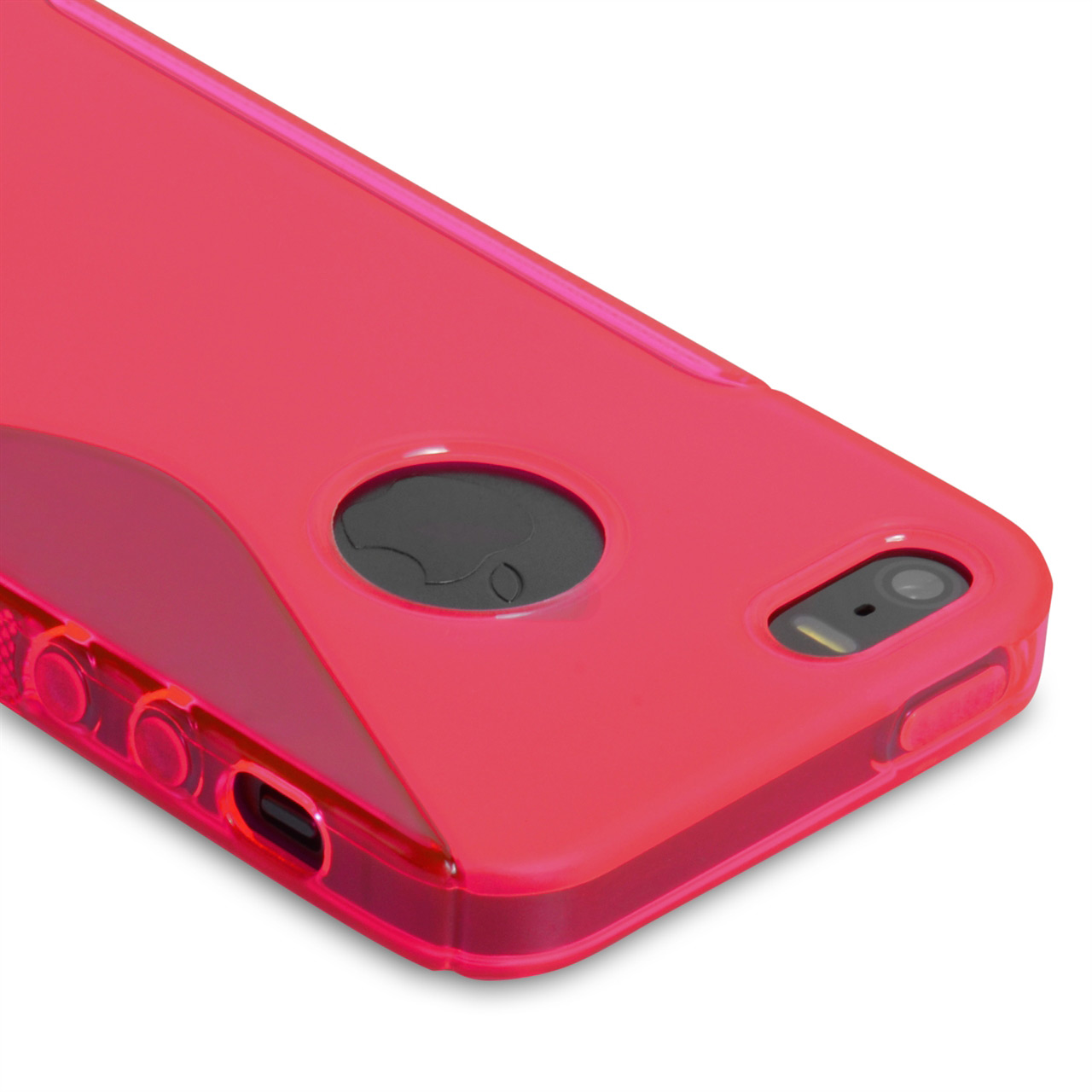 Caseflex iPhone 5 / 5S S-Line Gel Case - Hot Pink