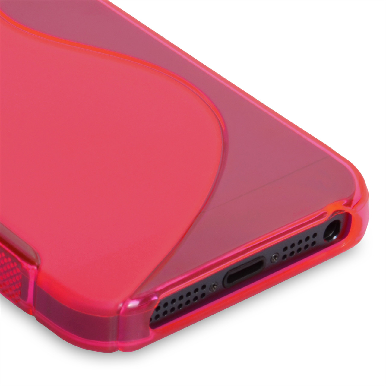 Caseflex iPhone 5 / 5S S-Line Gel Case - Hot Pink
