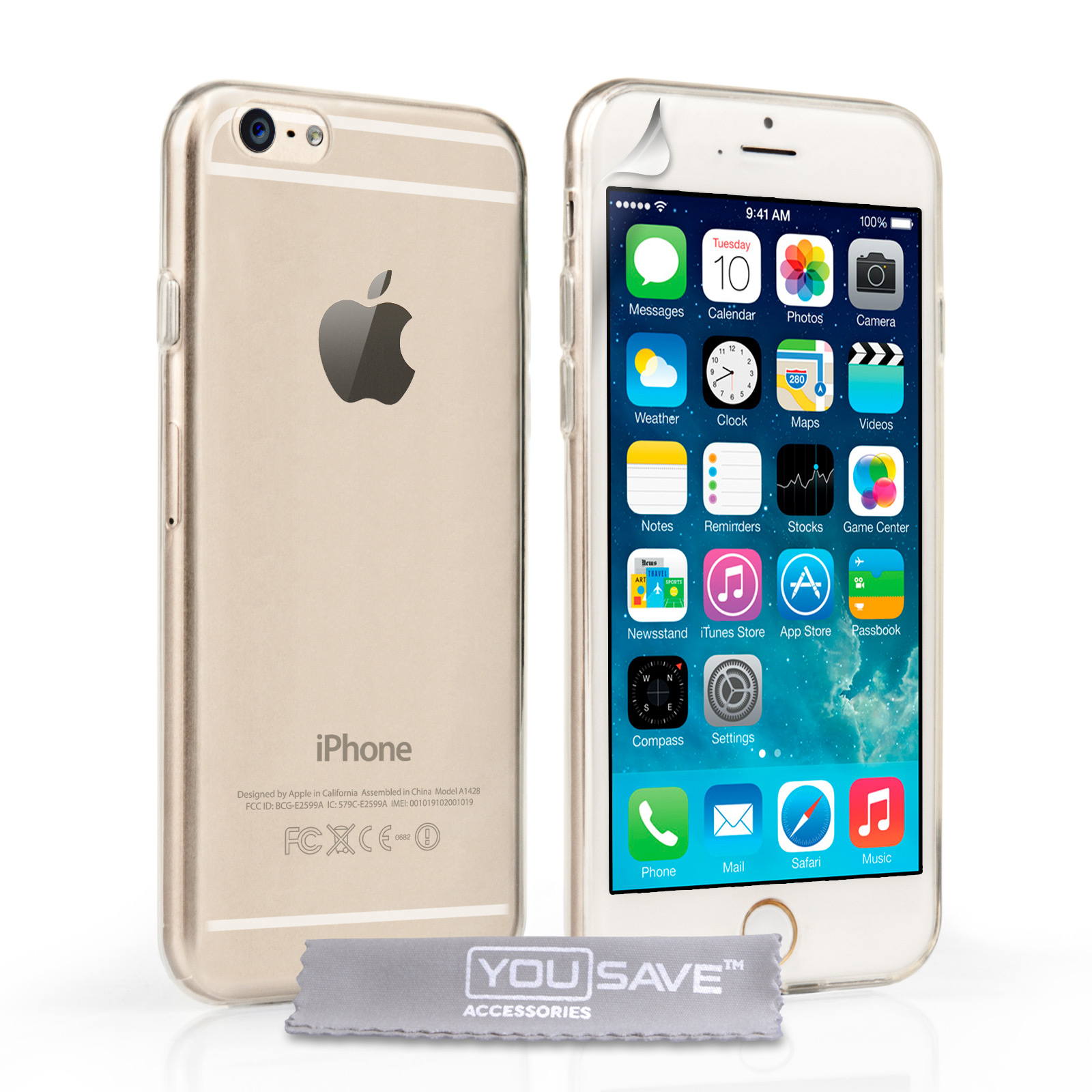 YouSave Accessories iPhone 6 and 6s Ultra-Thin 0.6mm Clear Gel Case