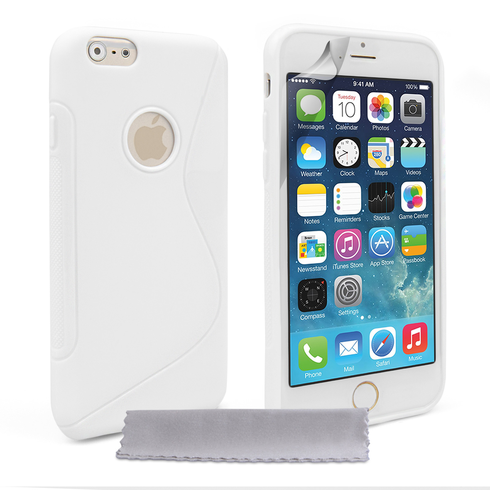Caseflex iPhone 6 and 6s Silicone Gel S-Line Case - White