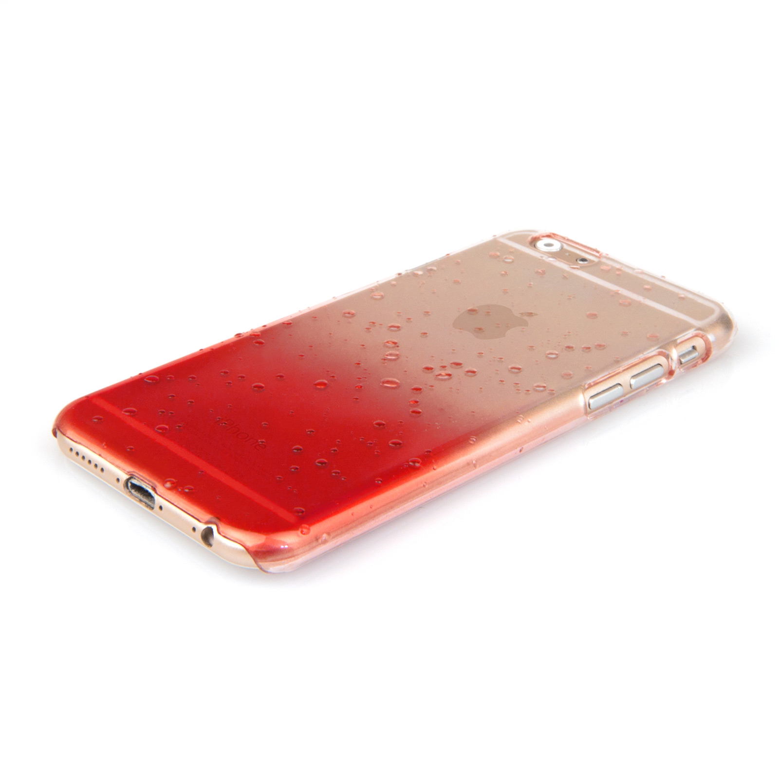 YouSave Accessories iPhone 6 and 6s Raindrop Hard Case - Red-Clear