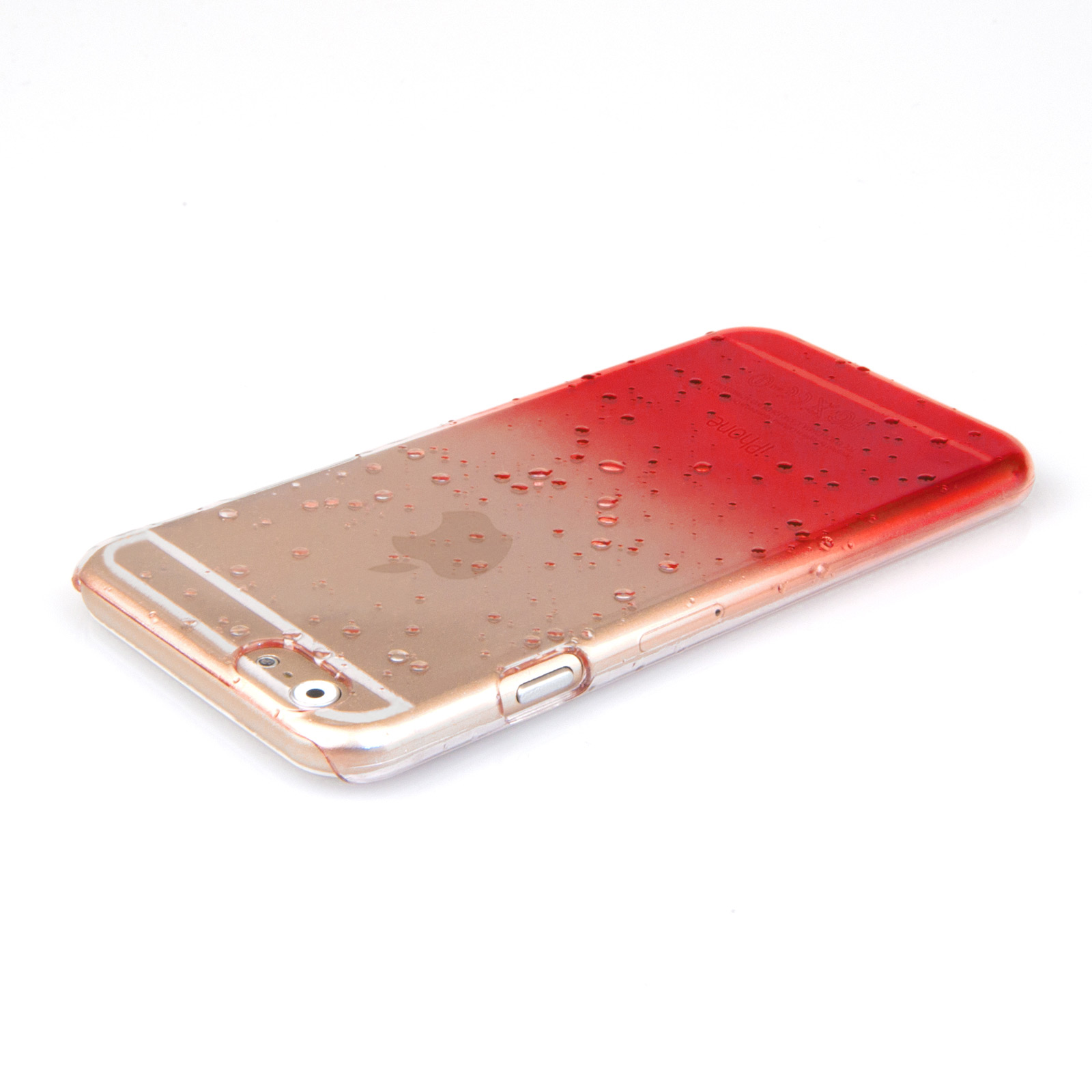 YouSave Accessories iPhone 6 and 6s Raindrop Hard Case - Red-Clear