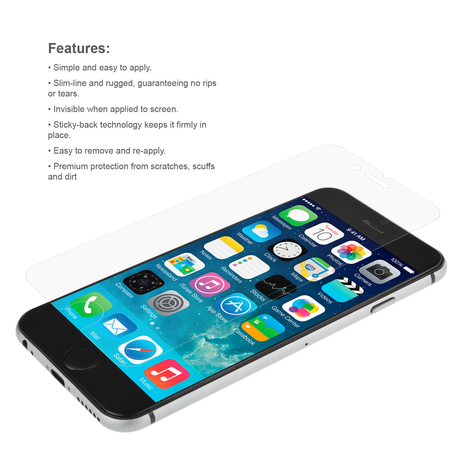 YouSave Accessories iPhone 6 and 6s Screen Protectors x5