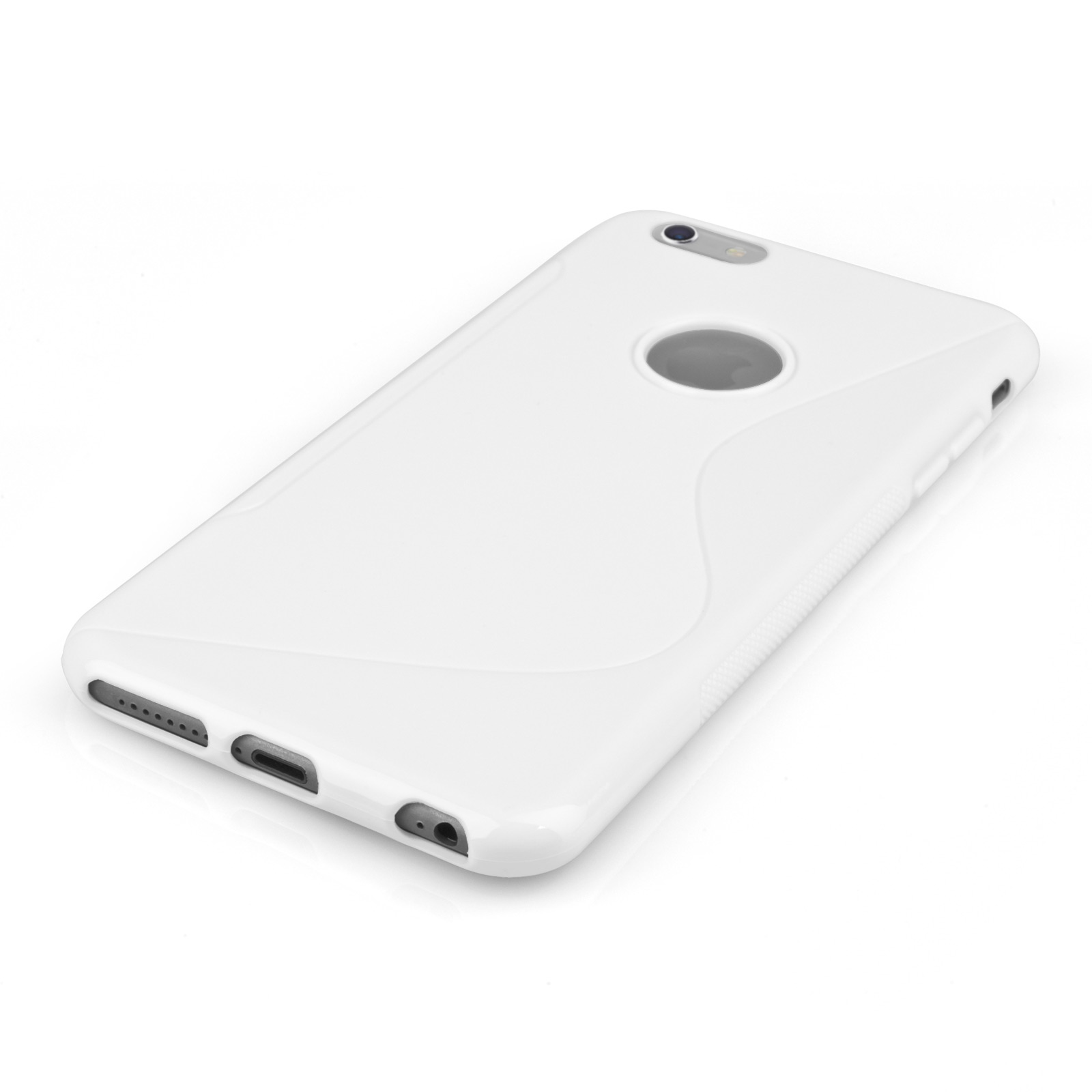 Caseflex iPhone 6 Plus and 6s Plus Silicone Gel S-Line Case - White