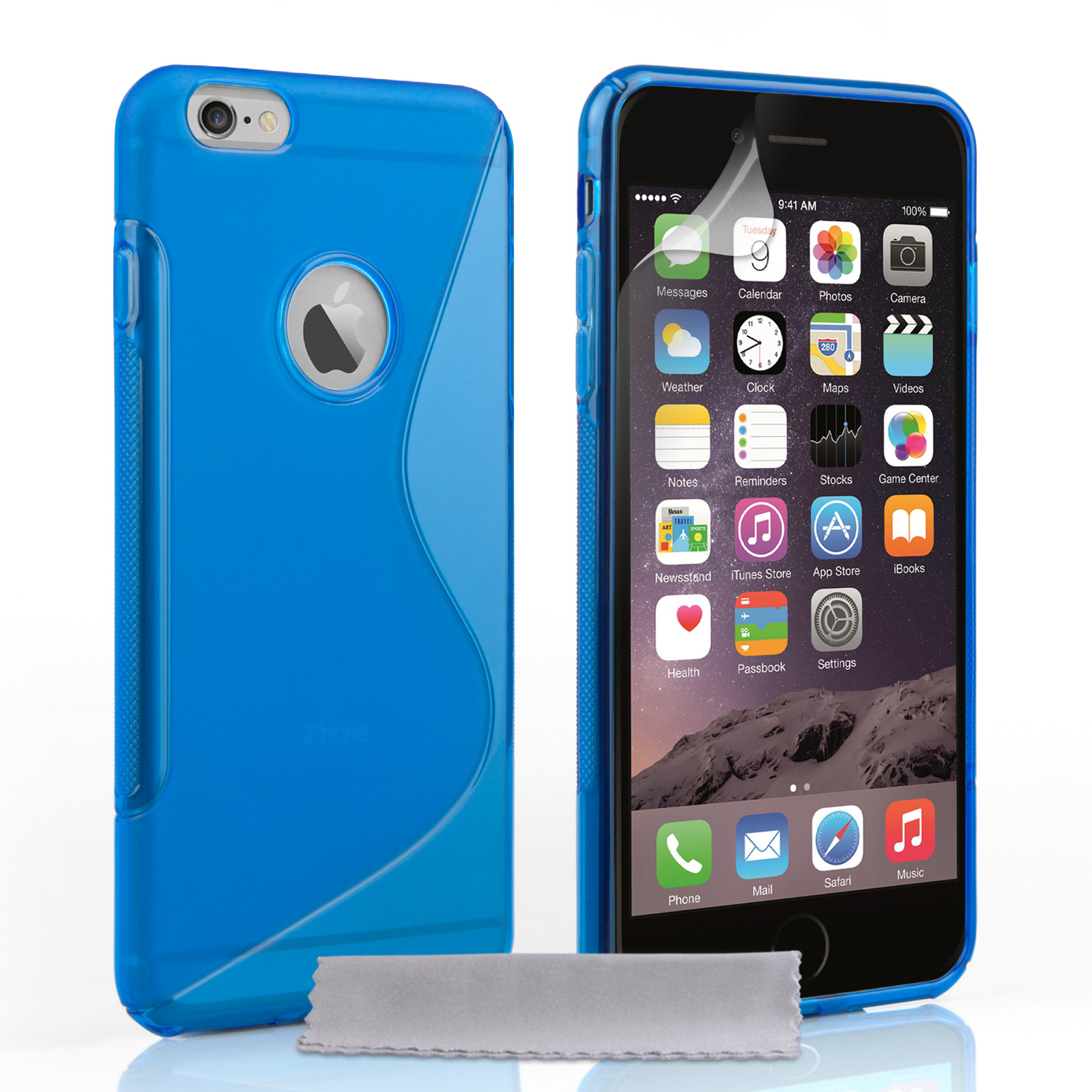 Caseflex iPhone 6 Plus and 6s Plus Silicone Gel S-Line Case - Blue