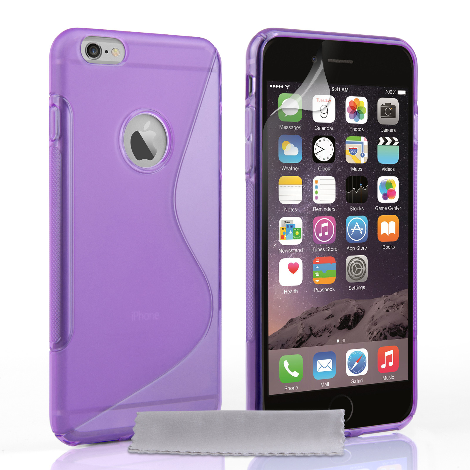 Caseflex iPhone 6 Plus and 6s Plus Silicone Gel S-Line Case - Purple