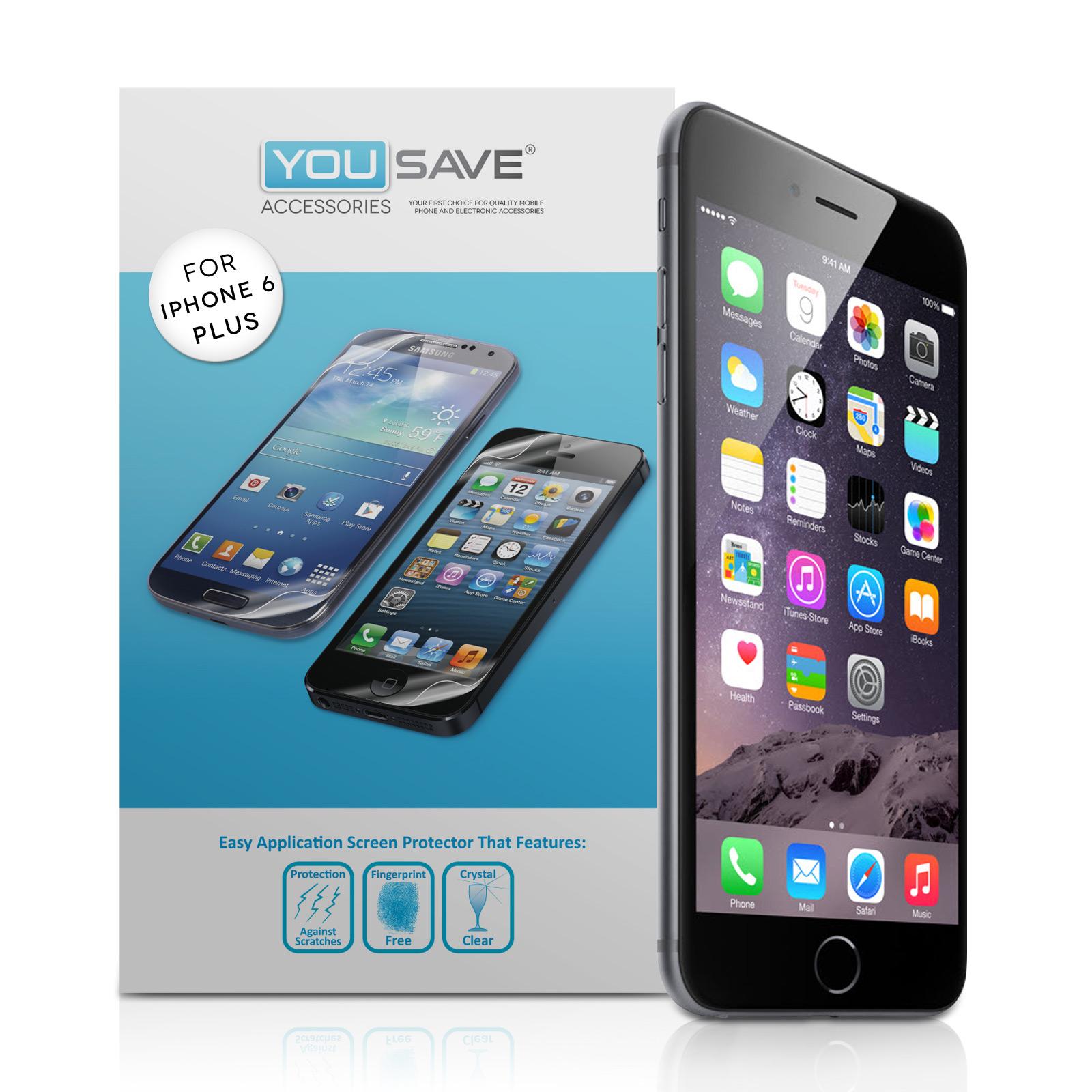 YouSave Accessories iPhone 6 Plus and 6s Plus Screen Protectors x5