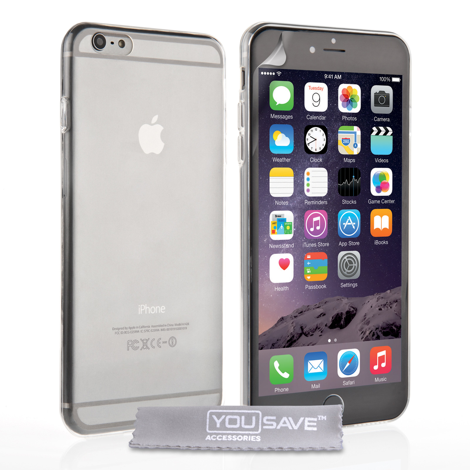 YouSave Accessories iPhone 6 Plus and 6s Plus 0.6mm Clear Gel Case