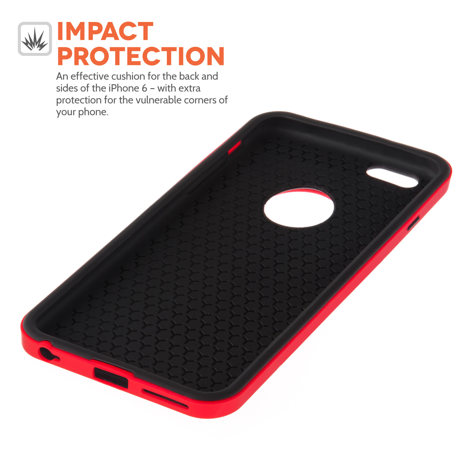 Caseflex iPhone 6 / 6s Border Combo Case - Red