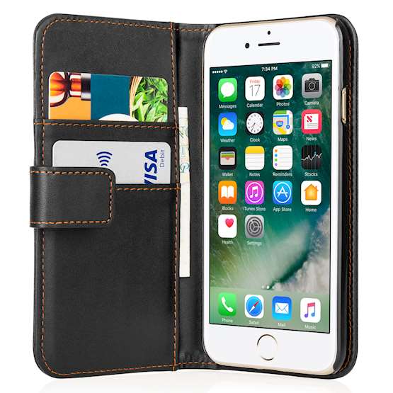 YouSave Accessories iPhone 7 Leather Effect Wallet - Black