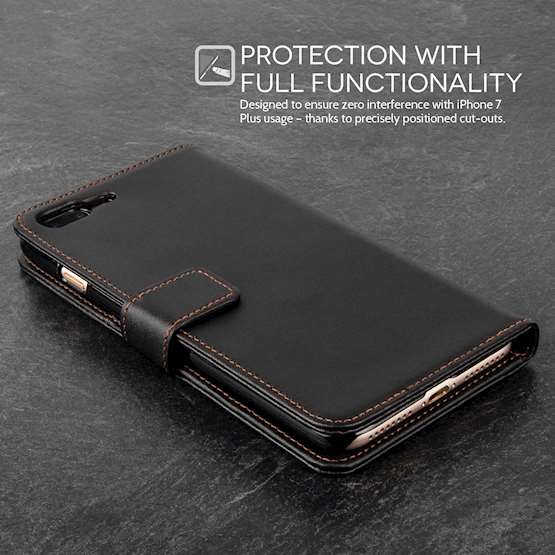 YouSave Accessories iPhone 7 Plus Leather Effect Wallet - Black