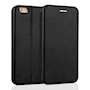 YouSave iPhone 6 / 6S Leather-Effect Stand Wallet with Felt Lining - Black