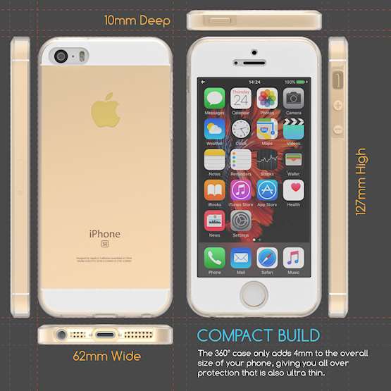 iPhone 5 / 5S / SE Full Body 360 TPU Gel Case