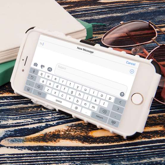 Caseflex iPhone 7 Plus Kickstand Combo Case - White