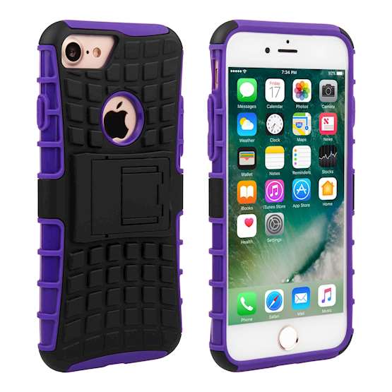 Caseflex iPhone 7 Kickstand Combo Case - Purple
