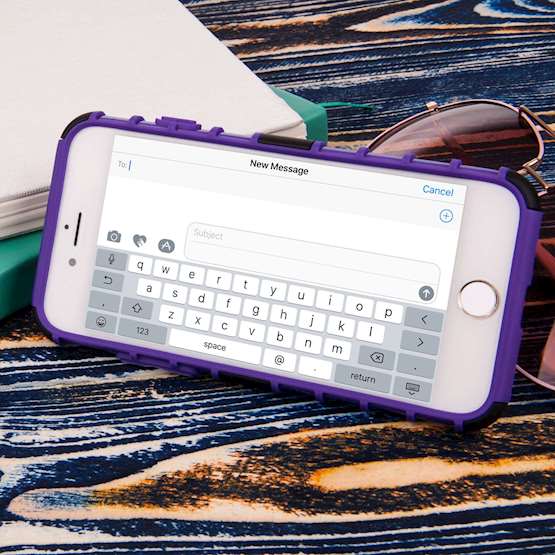 Caseflex iPhone 7 Kickstand Combo Case - Purple