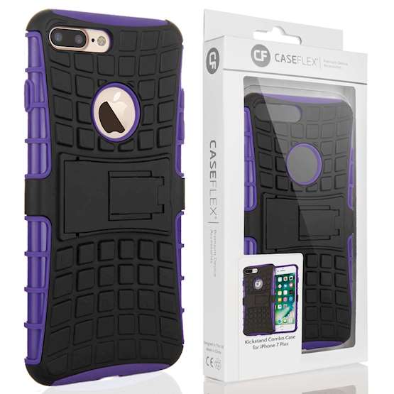 Caseflex iPhone 7 Plus Kickstand Combo Case - Purple (Retail Box)