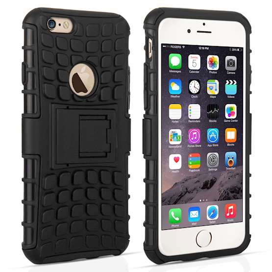 Caseflex iPhone 6 / 6s Kickstand Combo Case - Black