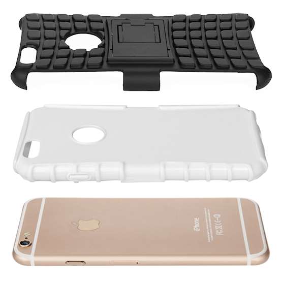 Caseflex iPhone 6 / 6s Kickstand Combo Case - White