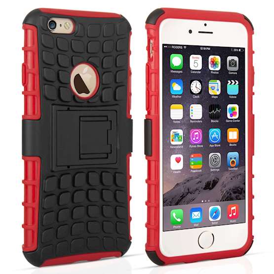Caseflex iPhone 6 and 6s Kickstand Combo Case - Red (Retail Box)