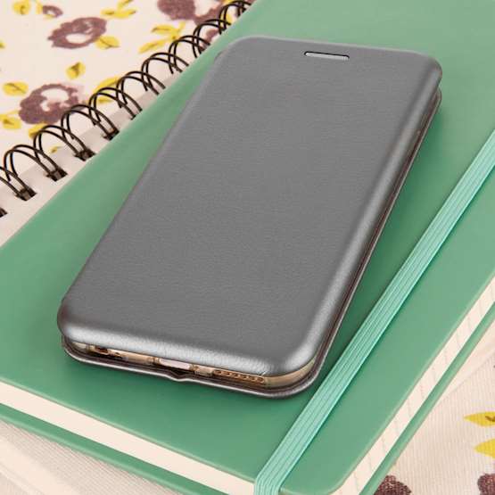 YouSave iPhone 6 / 6S Leather-Effect Stand Wallet with Felt Lining - Grey