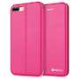 Caseflex iPhone 7 Plus PU Leather Stand Wallet with Felt Lining/ID Slots - Pink