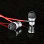 Audiance B2 Ear Buds - Silver with Red Cable
