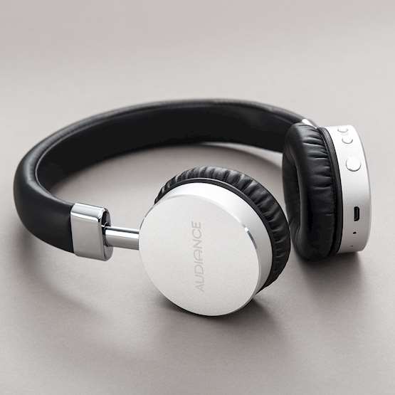 Audiance Premium M1-BT Bluetooth Headphones - Silver-Black