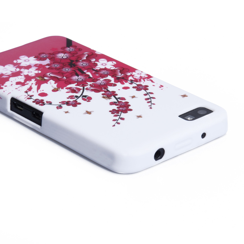 YouSave Accessories Blackberry Z10 Floral Bee Silicone Gel Case