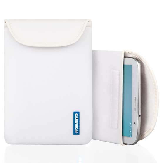Caseflex 7 Inch White Neoprene Tablet Pouch (S)
