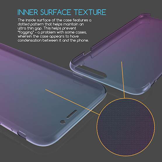 iPhone 7 Plus Full Body 360 TPU Gel Case - Blue / Purple