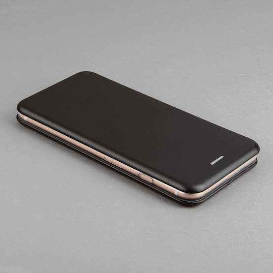 Apple iPhone 7 Plus PU Leather Stand Wallet Felt Lining ID Slots - Black