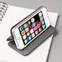 iPhone 5 / 5S / SE PU Leather Stand Wallet Felt Lining ID Slots - Black