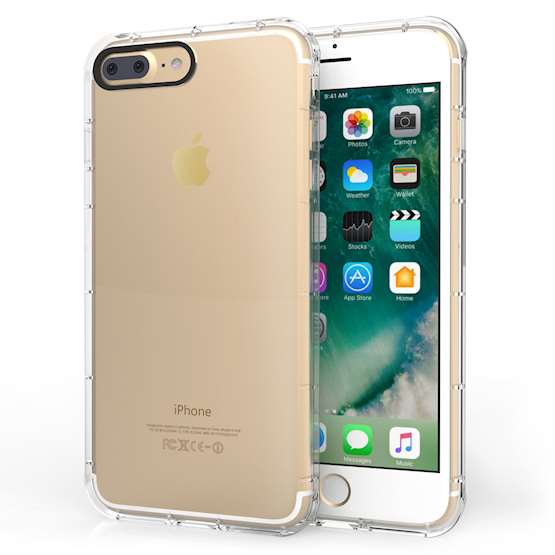 Apple iPhone 7 Plus Clear Gel Case With Black Camera Hole