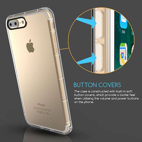 Apple iPhone 7 Plus Clear Gel Case With Black Camera Hole